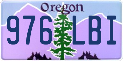 OR license plate 976LBI