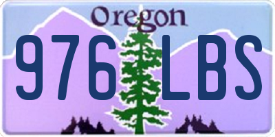 OR license plate 976LBS