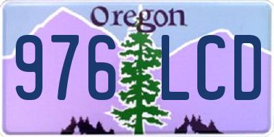 OR license plate 976LCD