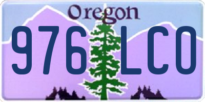OR license plate 976LCO