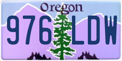 OR license plate 976LDW