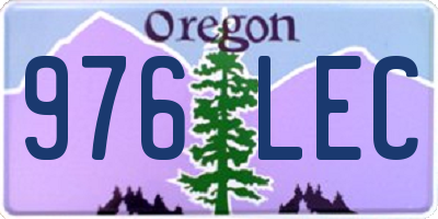 OR license plate 976LEC
