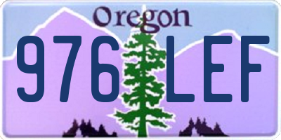 OR license plate 976LEF