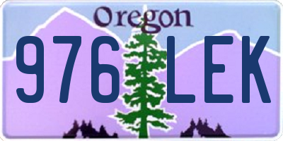 OR license plate 976LEK