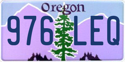 OR license plate 976LEQ