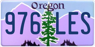 OR license plate 976LES
