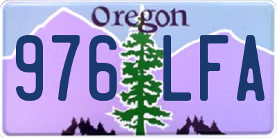 OR license plate 976LFA