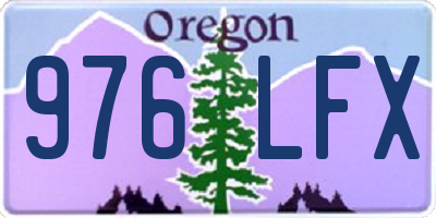 OR license plate 976LFX
