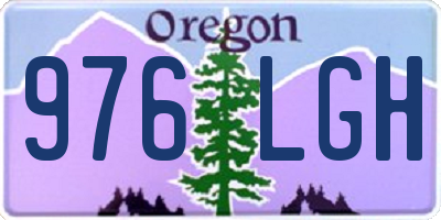 OR license plate 976LGH