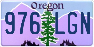 OR license plate 976LGN