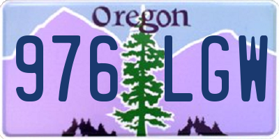 OR license plate 976LGW