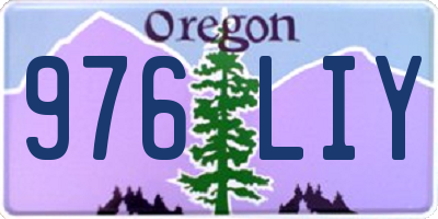 OR license plate 976LIY