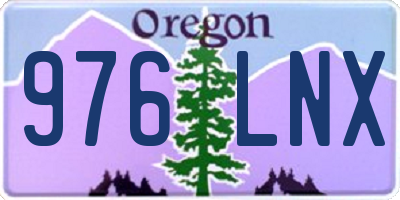 OR license plate 976LNX