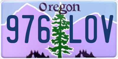 OR license plate 976LOV