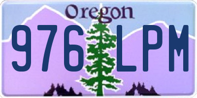 OR license plate 976LPM