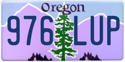 OR license plate 976LUP