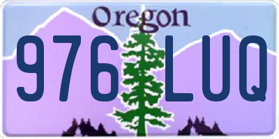OR license plate 976LUQ