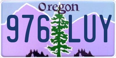 OR license plate 976LUY