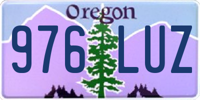 OR license plate 976LUZ