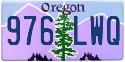 OR license plate 976LWQ
