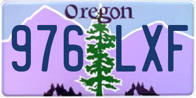 OR license plate 976LXF