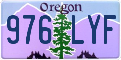 OR license plate 976LYF