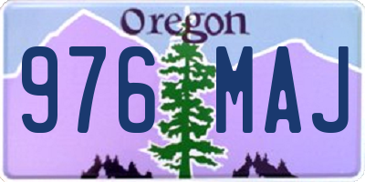 OR license plate 976MAJ