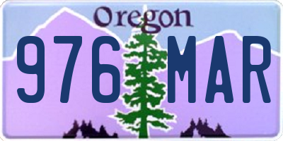 OR license plate 976MAR