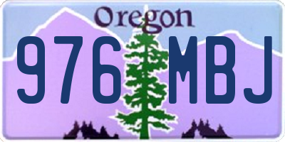 OR license plate 976MBJ