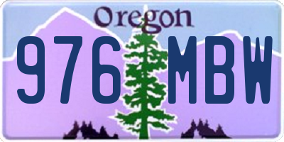 OR license plate 976MBW