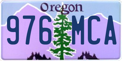 OR license plate 976MCA