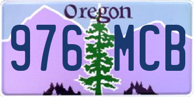 OR license plate 976MCB