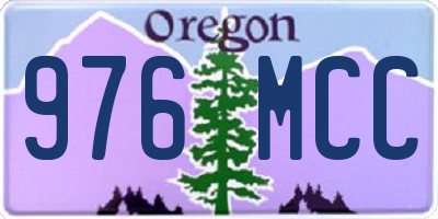 OR license plate 976MCC
