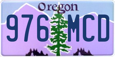 OR license plate 976MCD