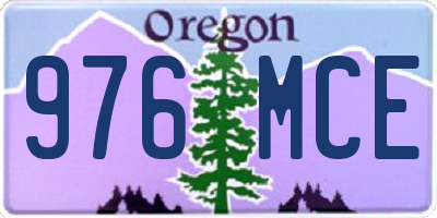 OR license plate 976MCE