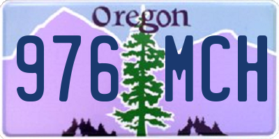 OR license plate 976MCH