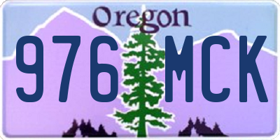 OR license plate 976MCK