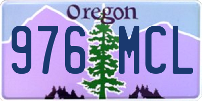 OR license plate 976MCL