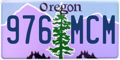 OR license plate 976MCM