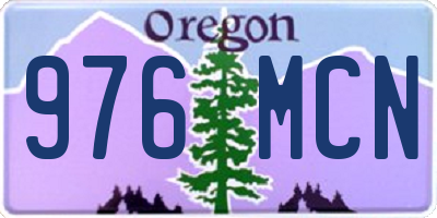 OR license plate 976MCN