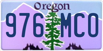 OR license plate 976MCO