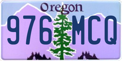 OR license plate 976MCQ