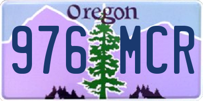 OR license plate 976MCR