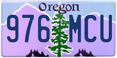 OR license plate 976MCU