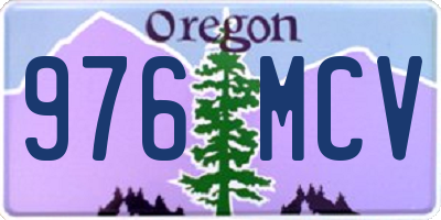 OR license plate 976MCV