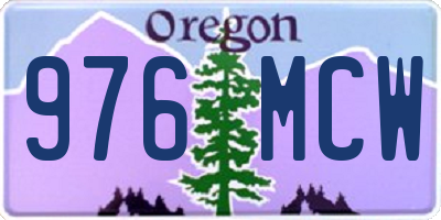 OR license plate 976MCW