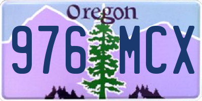 OR license plate 976MCX