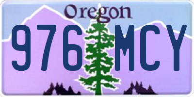 OR license plate 976MCY