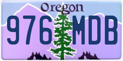 OR license plate 976MDB