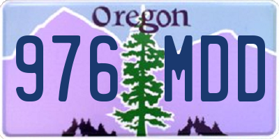 OR license plate 976MDD